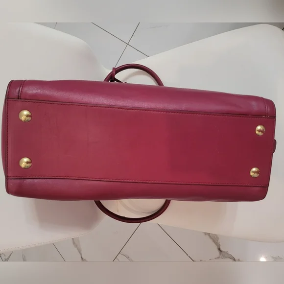 Coach Magenta Leather Chelsea Carryall Satchel - Picture 13 of 16